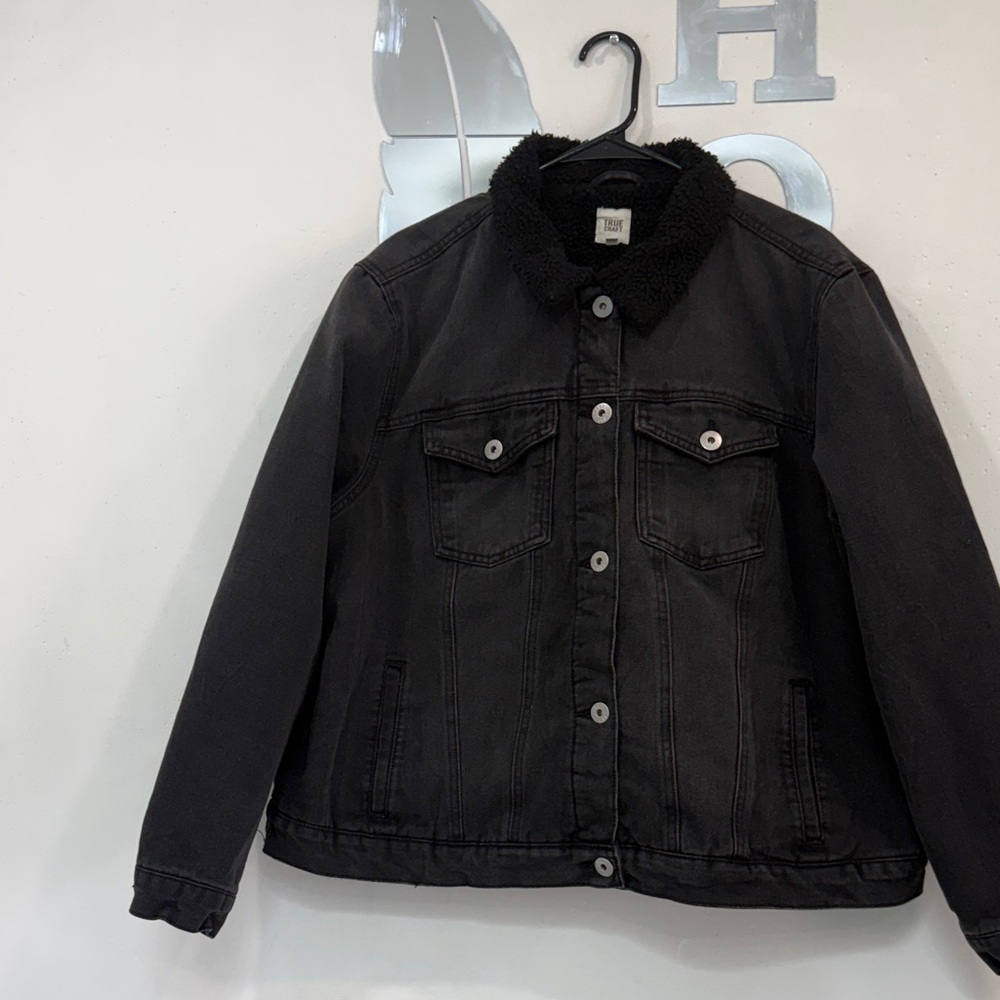True Craft Black Sherpa Jacket